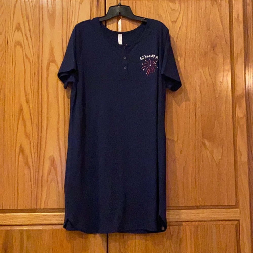 14/16 blue fireworks sleep shirt Lane Bryant plus